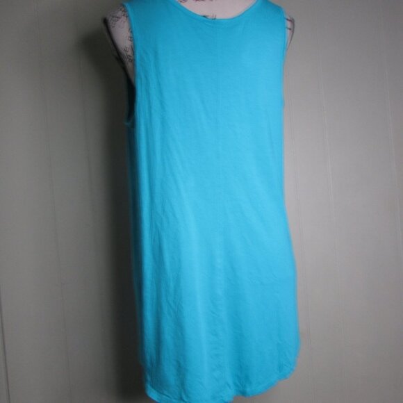 Est 1946 Sleeveless Blouse L Blessed Beyond Measure Floral Green Teal - Picture 10 of 14